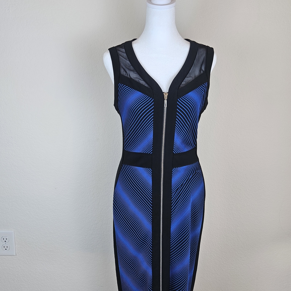 Joseph Ribkoff Black and Blue Dress